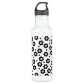 Bouteille D'eau Fleurs blanches noires mignonnes (Devant)