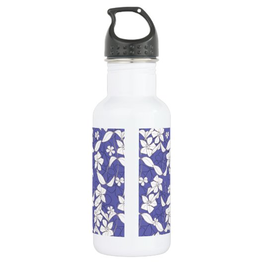 Bouteille D'eau Fleurs blanches sur la boucle (Dos)
