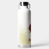 Bouteille D'eau fleurs bleu marine et rouge verdure (Avant)