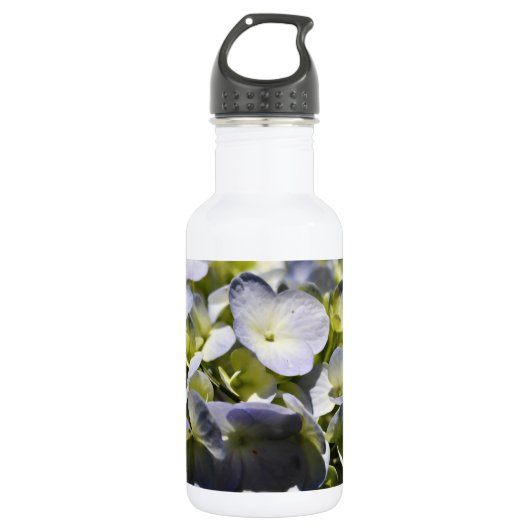 Bouteille D'eau Fleurs Blue Hydrangeas (Devant)