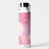 Bouteille D'eau Fleurs Dahlia, Motif De Fleurs, Dahlia Rose (Avant)