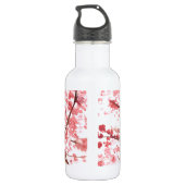 Bouteille D'eau Fleurs de cerisier rose aquarelle Sakura (Dos)