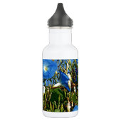 Bouteille D'eau Fleurs de gloire du matin bleu paradisiaque (Gauche)