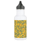 Bouteille D'eau Fleurs de gribouillis en bleu et jaune (Droite)
