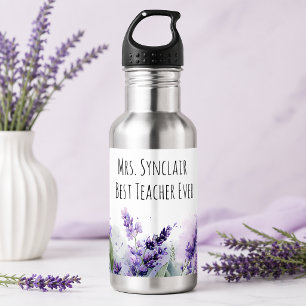 Bouteille D'eau Fleurs de Lavande Personnalisées pour l'Appréciati