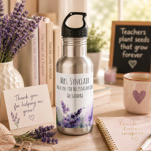 Bouteille D'eau Fleurs de Lavande Personnalisées pour Remerciement