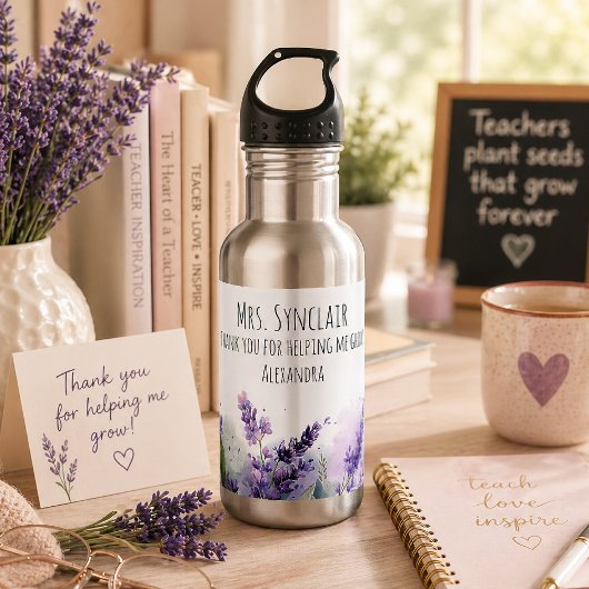 Bouteille D'eau Fleurs de Lavande Personnalisées pour Remerciement