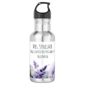 Bouteille D'eau Fleurs de Lavande Personnalisées pour Remerciement (Devant)