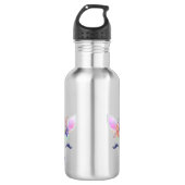 Bouteille D'eau Fleurs de Licorne Mignonne Fabuleuse Visage 2 (Devant)