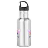 Bouteille D'eau Fleurs de Licorne Mignonne Fabuleuse Visage 2 (Dos)