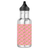 Bouteille D'eau Fleurs de lotus roses et monogramme (Droite)