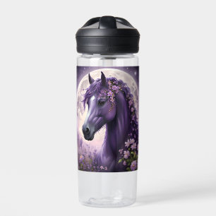 Bouteille D'eau Fleurs de lune de cheval pourpres, Imaginaire