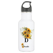 Bouteille D'eau Fleurs de soleil modernes (Devant)