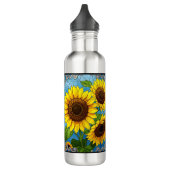 Bouteille D'eau Fleurs de soleil peintes (Gauche)