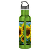 Bouteille D'eau Fleurs de soleil peintes (Dos)