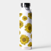 Bouteille D'eau Fleurs de soleil rayées jaunes (Gauche)