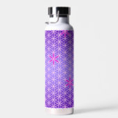 Bouteille D'eau FLEURS DE VIE - motif rose magenta (Plage)