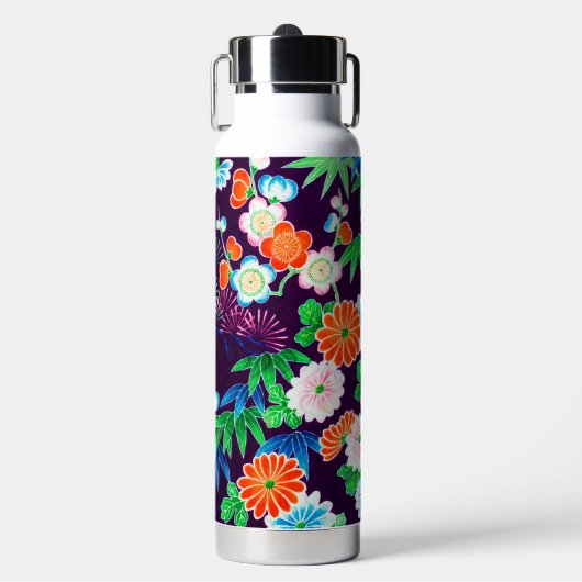 Bouteille D'eau Fleurs, design japonais (Salle de sport)
