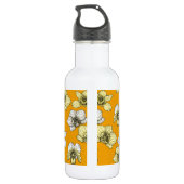 Bouteille D'eau Fleurs d'orchidées jaune et blanc (Dos)