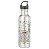 Bouteille D'eau Fleurs esquissées (Devant)