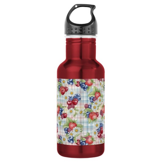 Bouteille D'eau Fleurs et Fruits (Devant)