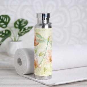 Bouteille D'eau Fleurs et libellule