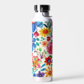 Bouteille D'eau Fleurs mexicaines colorées (Gauche)
