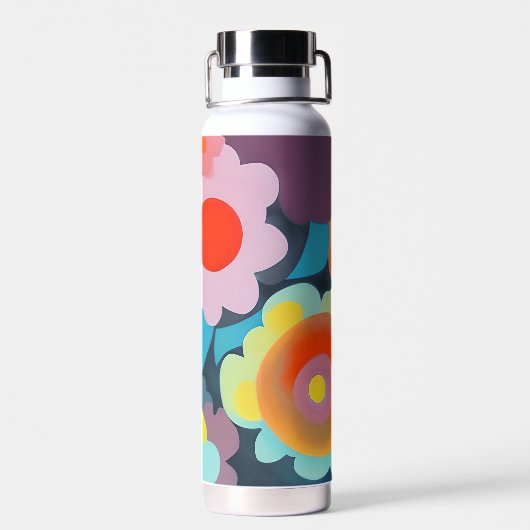 Bouteille D'eau Fleurs mod rétro (Arrière)