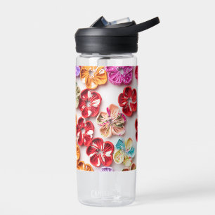 Bouteille D'eau Fleurs multicolores en tissu cousues main de print