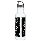 Bouteille D'eau Fleurs noires rétro (Dos)
