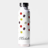 Bouteille D'eau Fleurs printanières décoratives personnalisées bla (Gauche)