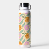 Bouteille D'eau Fleurs printanières rétro (Arrière)