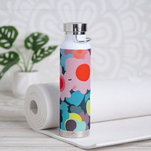 Bouteille D'eau Fleurs rétro mod