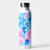 Bouteille D'eau Fleurs rose et bleu (Gauche)