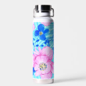 Bouteille D'eau Fleurs rose et bleu (Arrière)