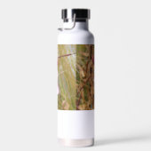 Bouteille d'eau - Fleurs roses avec nom (Plage)