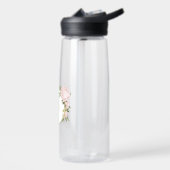 Bouteille D'eau fleurs roses romantiques verdure (Gauche)