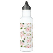 Bouteille D'eau Fleurs roses, Roses roses, Fleurs Aquarelles (Gauche)