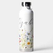 Bouteille D'eau Fleurs sauvages avec nom (Droite)