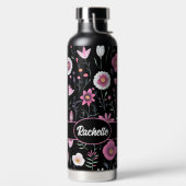 Bouteille D'eau Fleurs sauvages mignons avec nom (Droite)