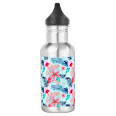 Bouteille D'eau Fleurs tropicales roses (Gauche)