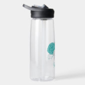Bouteille D'eau fleurs turquoise romantique (Droite)