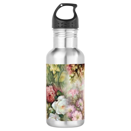 Bouteille D'eau Fleurs vintages (Devant)