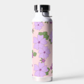 Bouteille D'eau Fleurs Violettes, Modèle Floral, Motif De Fleurs (Gauche)