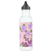 Bouteille D'eau Fleurs Violettes, Modèle Floral, Motif De Fleurs (Droite)