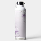 Bouteille D'eau fleurs violettes romantique botanique (Avant)