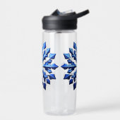 Bouteille D'eau Flocon de Neige Bleu Détaille (Gauche)