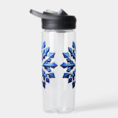 Bouteille D'eau Flocon de Neige Bleu Détaille (Droite)