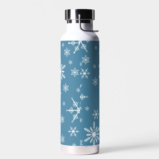 Bouteille D'eau Flocon de neige de Noël en bleu (Gauche)