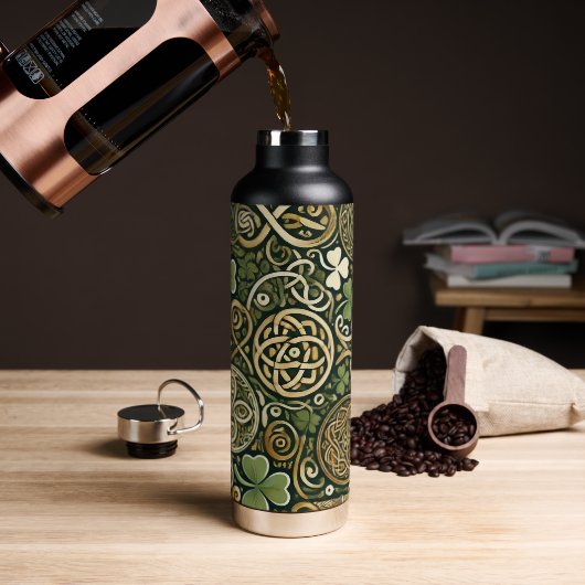 Bouteille D'eau Floraison Celtique (Café)